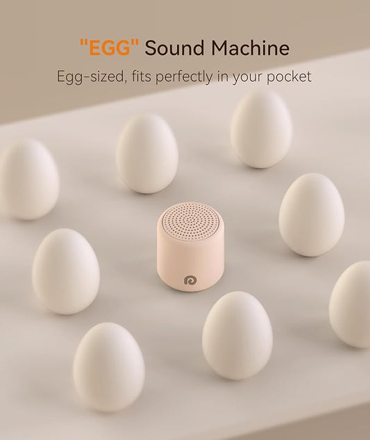 Dreamegg Travel White Noise Machine - Portable Sound Machine for Baby Adults, Travel Sound Machine for Sleep, 16 Nature Sound, Timer, White Noise Machine for Sleeping Gift, Pink