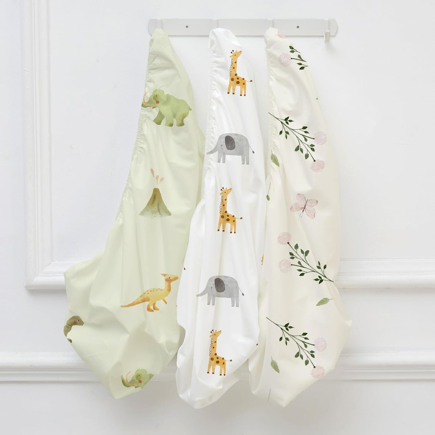 Bedside Sleeper Bassinet Fitted Sheets 20 x 33, 3 Pack Baby Delight Beside Me Dreamer,Babybond,Jimglo,koola,cowiewie,fodoss, Dream On Me Baby Square Bassinet, Pink Animal
