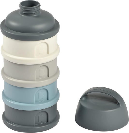 BEABA Formula and Snack Container, Baby Formula Dispenser, Toddler Baby Snack Storage Container, Holds up to 11 Doses of Milk Powder Per Compartment, Made in France, Rose