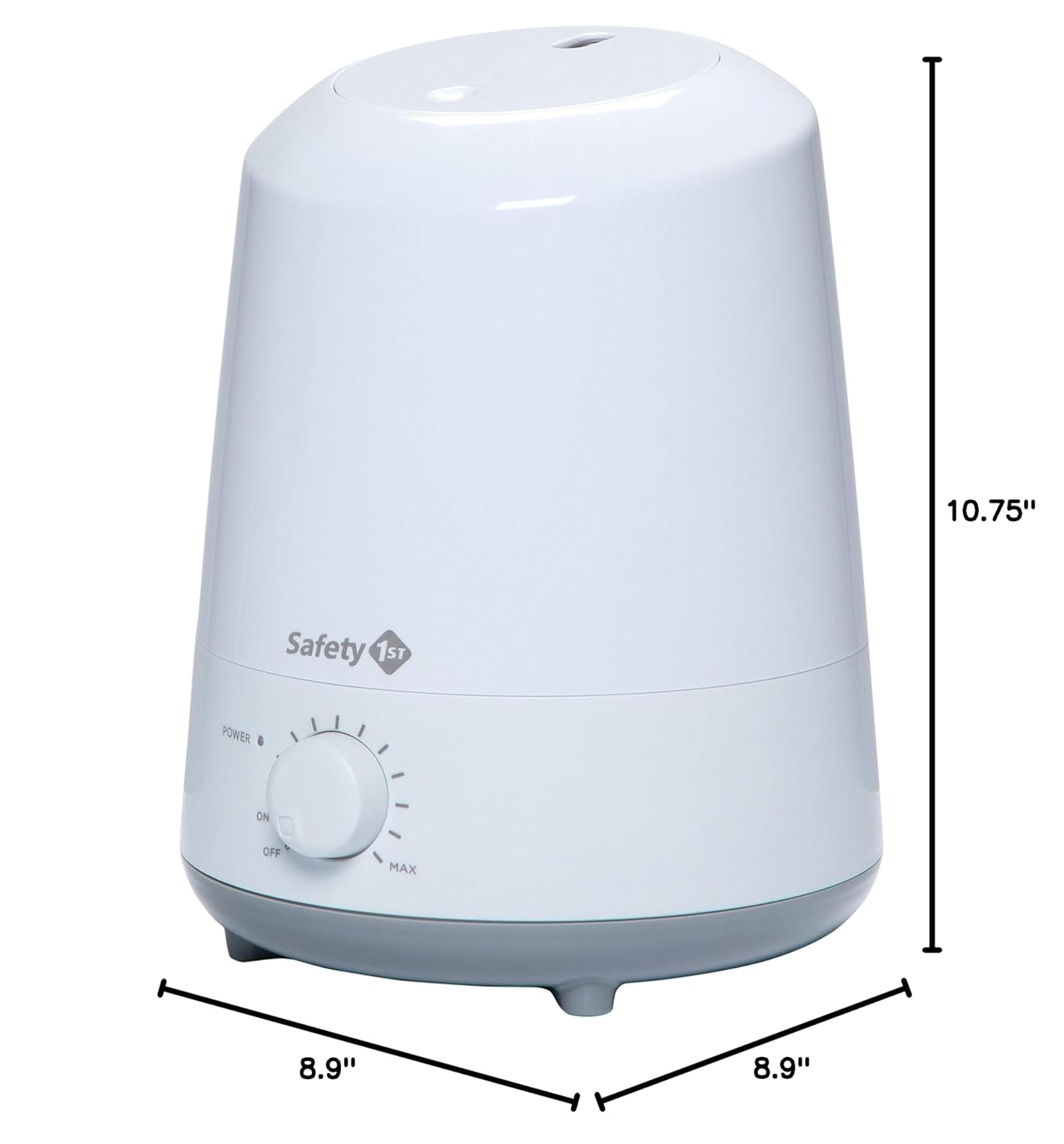 Safety 1st Stay Clean Humidifier, Ultrasonic Mist, One Gallon Easy to Fill Tank, LED Light, and Filter Free