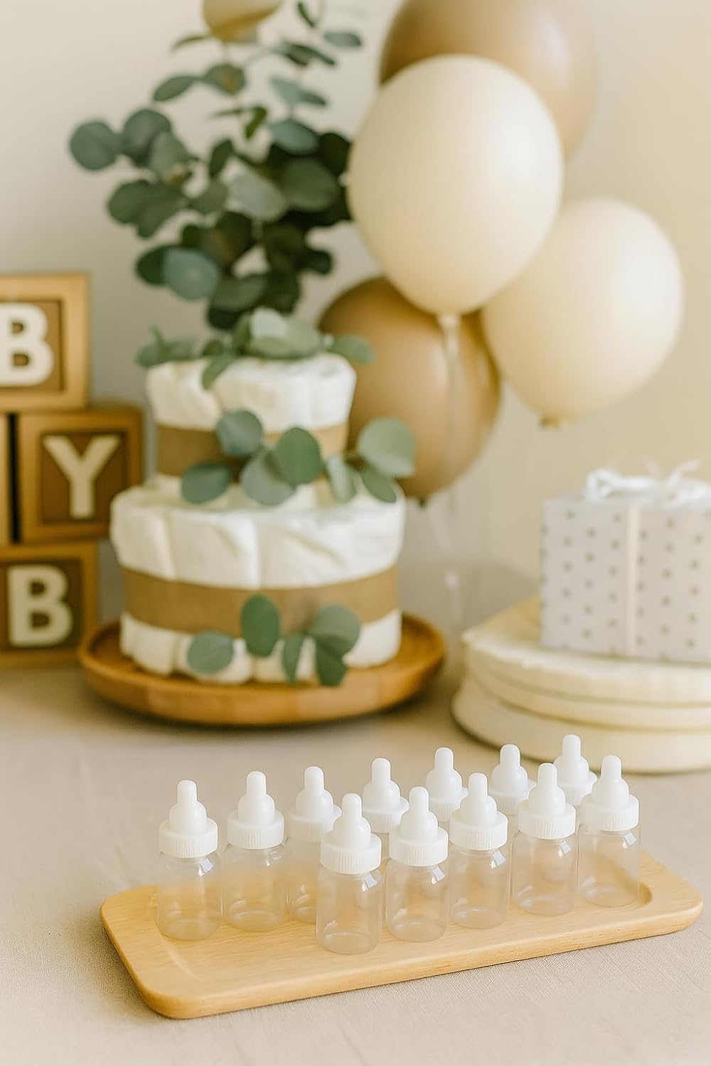 Baby Shower Favor - 36 Pack Pink Mini Milk Bottle Party Favor Gift Bag Boxes 1.5" x 3.5" - Baby Shower Candy Jar.
