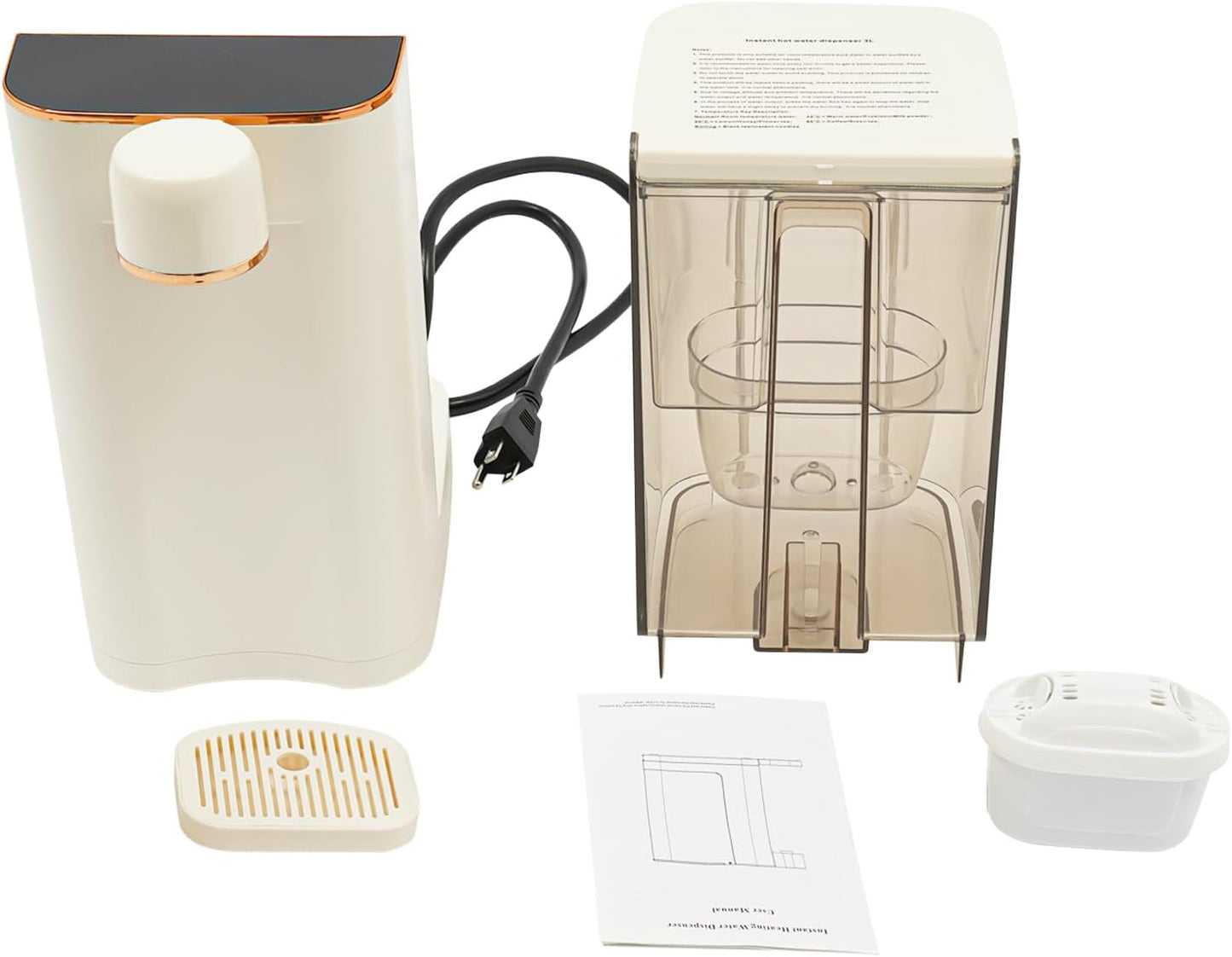 Instant Hot Water Dispenser 2000W Electric Kettles Countertop Water Filter Baby Bottle Warmer Formula Dispenser w/Safety Lock Adjustable Temperatures & 3 Water Outputs for Home Office