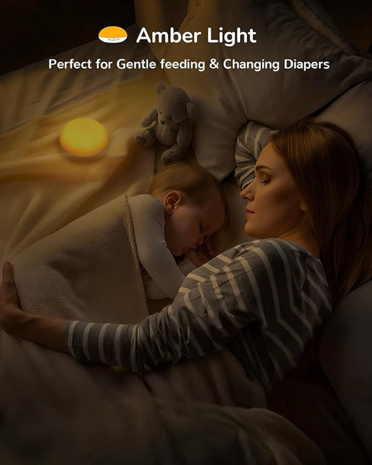 Egg Light for Nursery, Portable Baby Night Light for Breastfeeding, Rechargeable Baby Nightlight with Timer, Dimmable Battery Powered Red Lamp, Ultra-Long Battery Life for Bedside