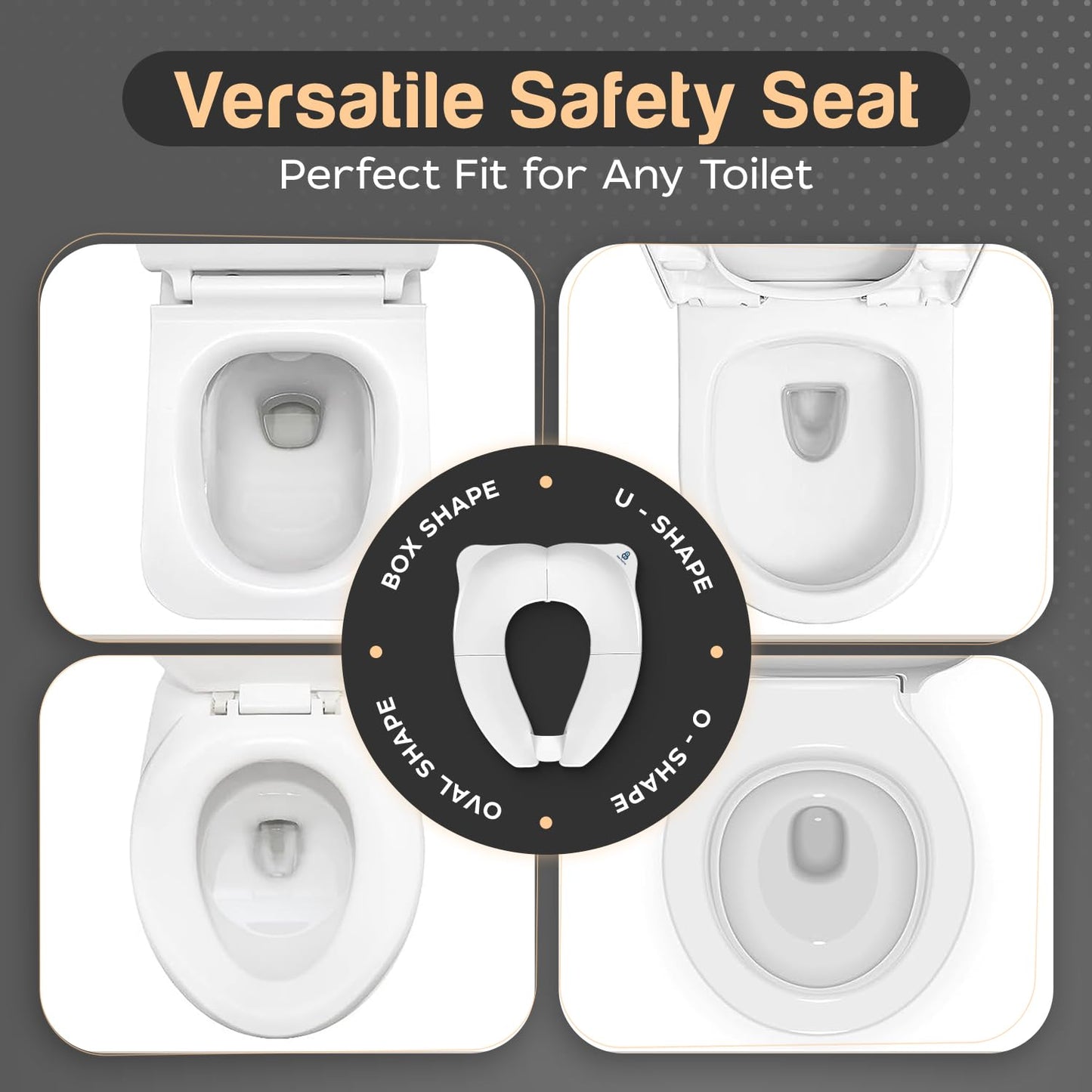 Baby Proof Me Potty Training Seat Travel – Foldable Potty Training Seat Cover for Toddlers, Portable, Travel Potty Seat, Folding Toilet Seat for Kids, and Toddler Toilet Seat Cover
