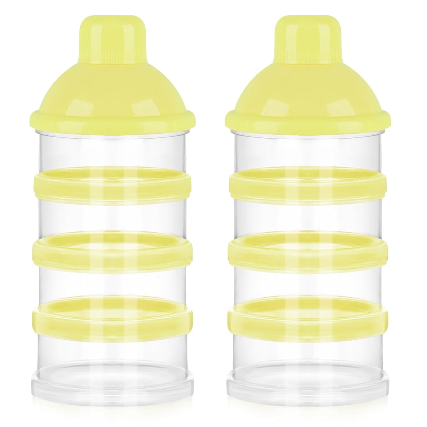 Accmor Formula Dispenser On The Go, 4 Compartments Stackable Formula Container for Travel, Baby Milk Powder Kids Snack Container, BPA Free 