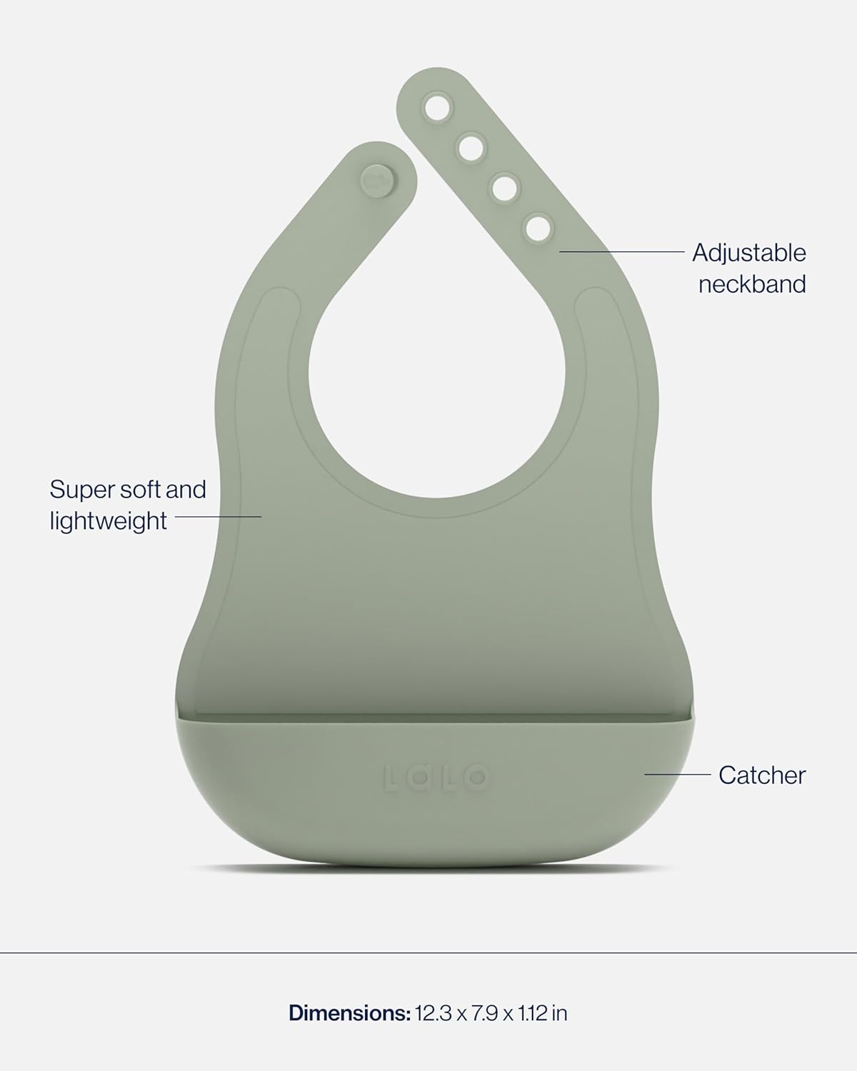 Lalo First Bites Silicone Baby Feeding Set - Baby Led Weaning Supplies - Non-Toxic Silicone - Includes 1 Bib, 2 Spoons, Training Cup, Suction Plate and Bowl - 6 Pieces - Blueberry