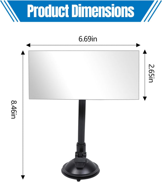 Hovom Suction Cup Baby Car Mirror, Rear Facing Baby Mirror for Cars, 360° Adjustable & HD Wide Angle Convex Interior Rear View Mirrors for Windshield, Universal Car Accessories