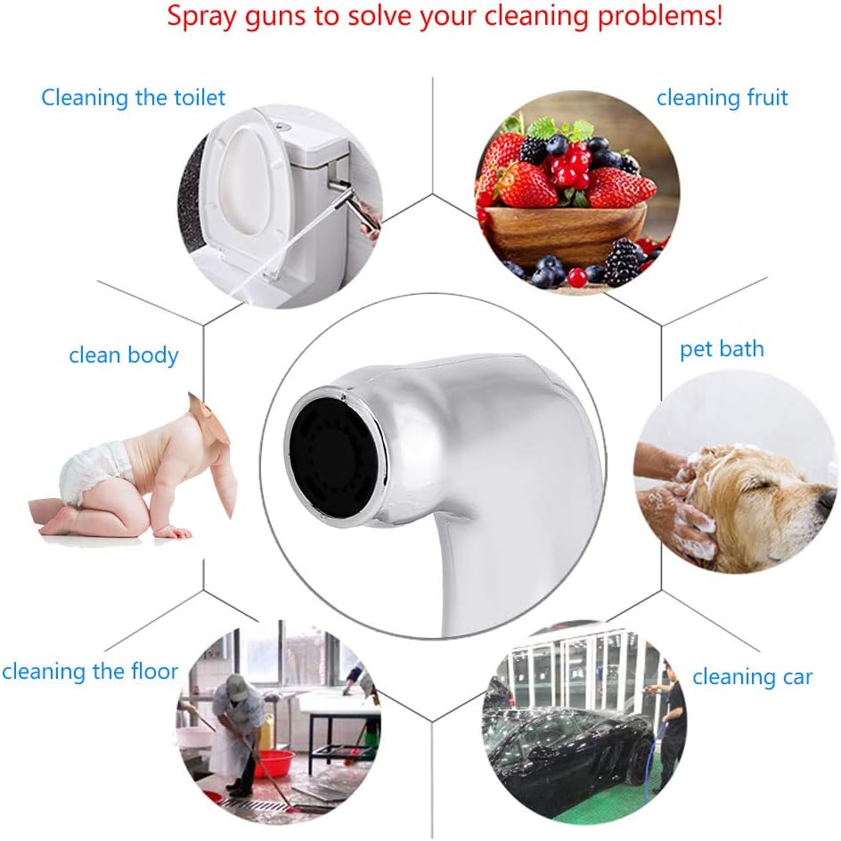 Women's Bidet Sprayer, Rust-Proof, Ergonomically Shaped, Low Gentle Spray, Cloth Diaper Sprayer, Adjustable Nozzle, Stainless Steel Hose, for Women, New Mothers, Postpartum Care, B