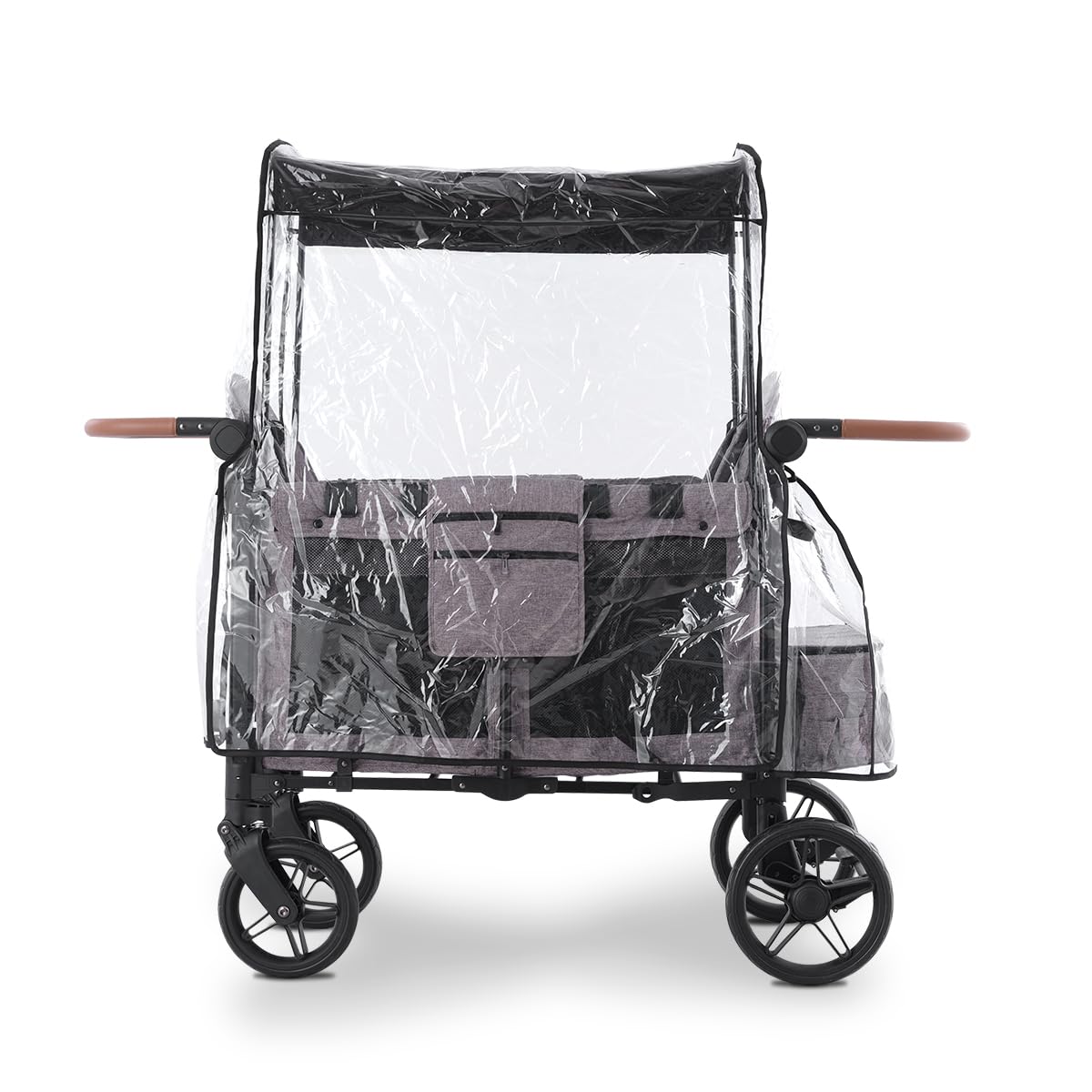 SeedFuture Raincover for W4 Stroller Wagon, Rain Cover Compatible with WONDERFOLD W4, Waterproof, Windproof, Protect from Dust and Snow
