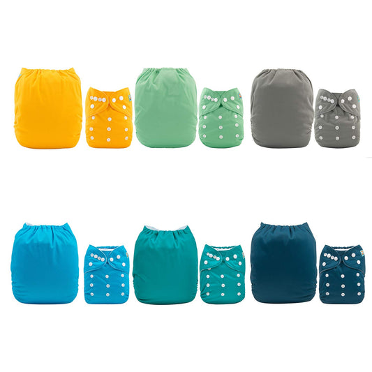 ALVABABY 12pcs Microfiber Inserts,Soft Cloth Diaper Liner,3-Layer Absorbent Inserts,Reusable for Baby Cloth Diapers 12T