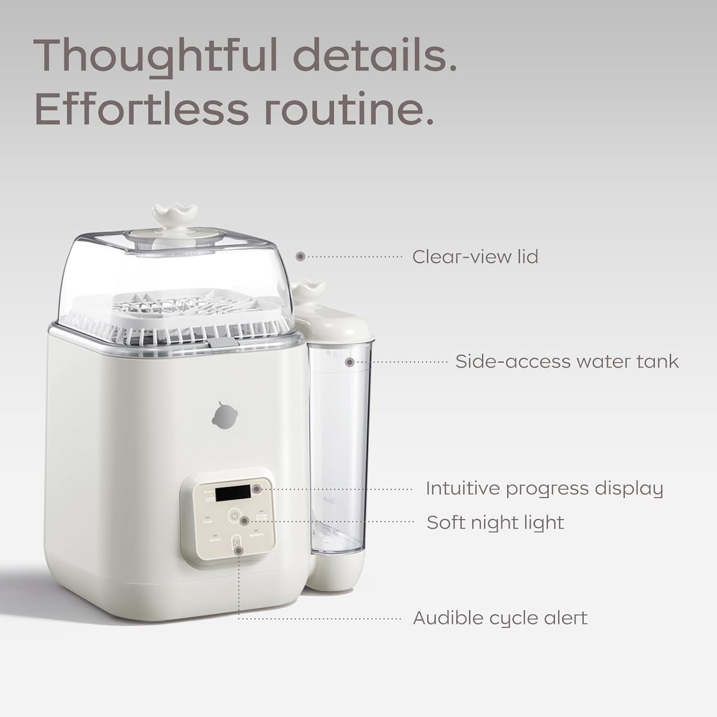 Bc Babycare Clarvion Baby Bottle Washer, Sterilizer & Dryer with 72-Hour Hygienic Storage – Deep Clean >99.99% Germs | BPA-Free | Up to 4 Bottles & Pump Parts