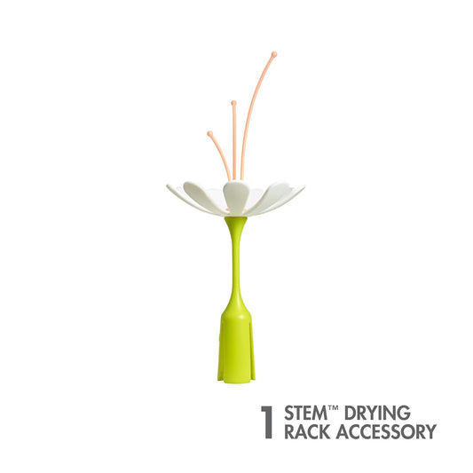Boon Stem Drying Rack Accessory, White & Peach