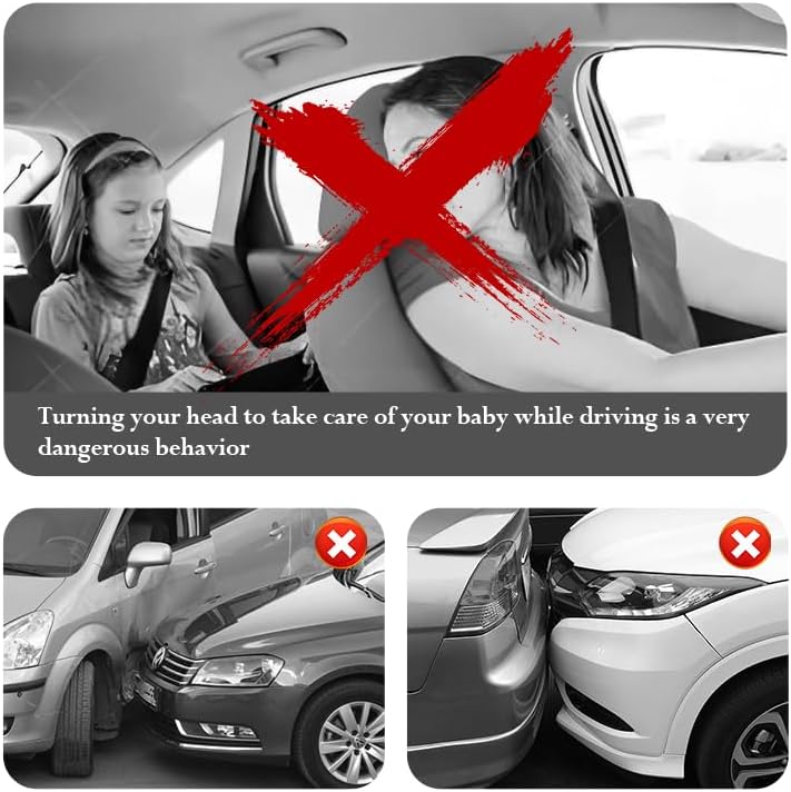 Baby Car Mirror,HD&Wide Angle Suction Cup Baby Mirrory with 360° Adjustable,Universal Car Seat Mirror Rear Facing Interior Accessories Fits Truck SUV