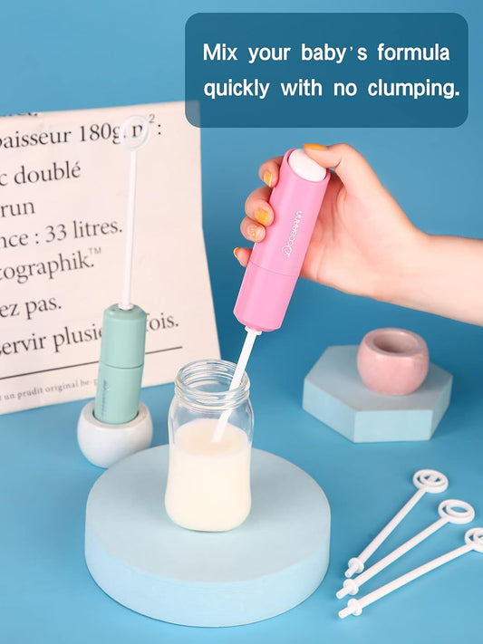 Handheld Electric Formula Stirrer,Electric Milk Frothers,Handheld Drink Mixer (Blue)