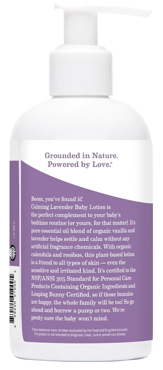 Earth Mama Simply Non-Scents Baby Lotion for Dry Skin - Calendula Cream for Newborn Skin Care - 8 oz - Fragrance Free - Infant Essentials