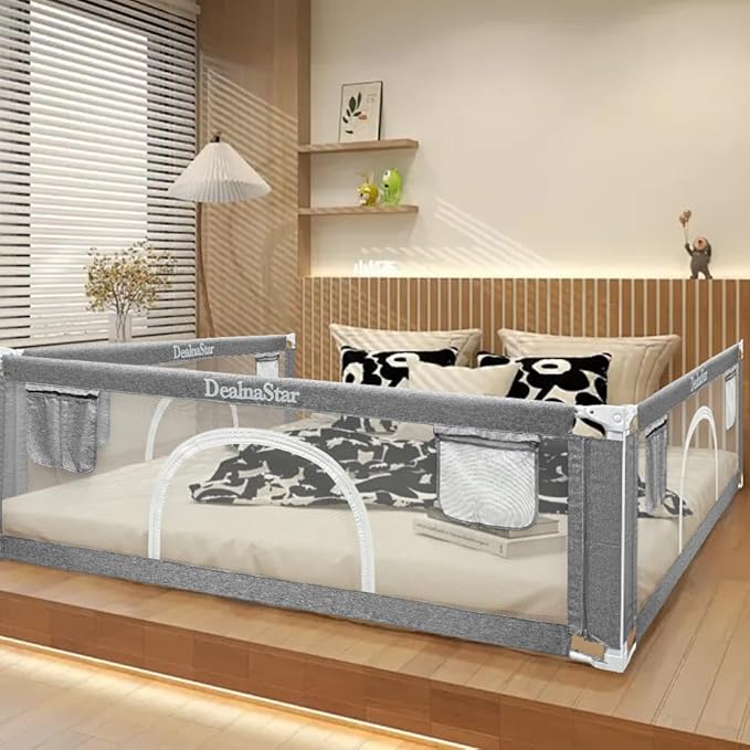 Bed Rail for Toddlers,60"/152cm Baby Bed Rail Guard,Upgrade Adjustable Kids Bed Rail,Universal Safety Baby Bed Side Rail Guard for Twin,Full,Queen,King,Cal King Size.