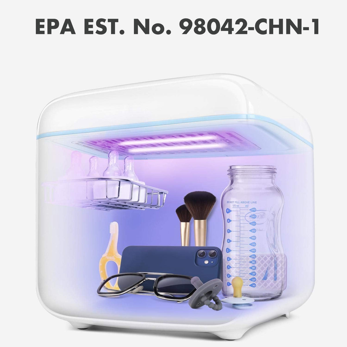 4-in-1 UV Light Sanitizer, Dryer and Storage Box