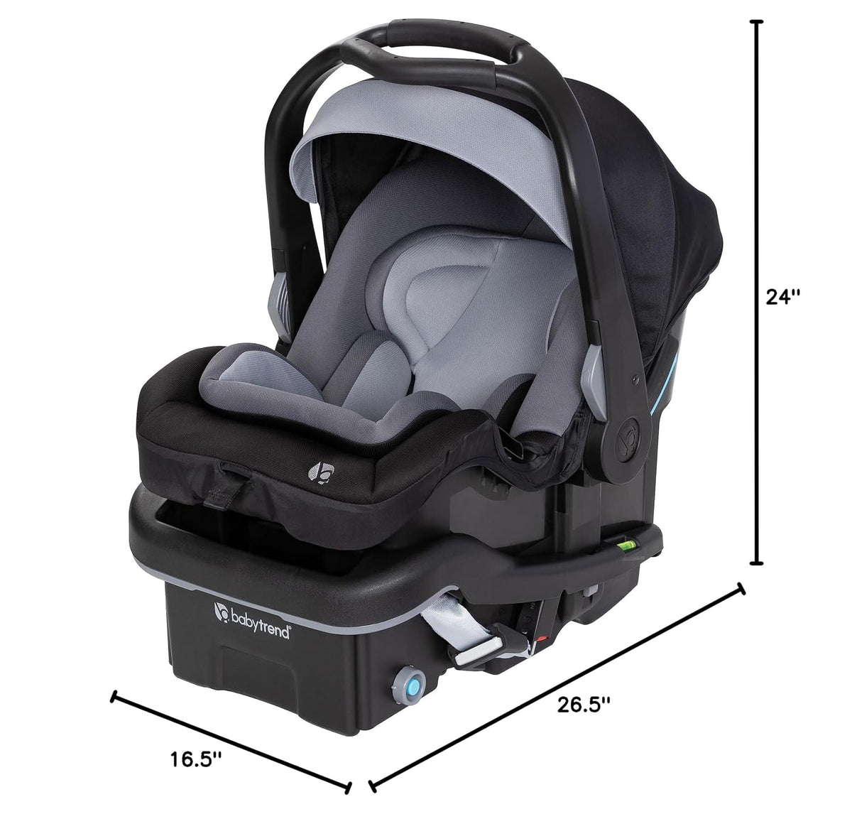Secure-Lift Infant Car Seat, Dash Black – Compact Lightweight Carrier, Infant Comfort Cushioning, Adjustable Harness Fit