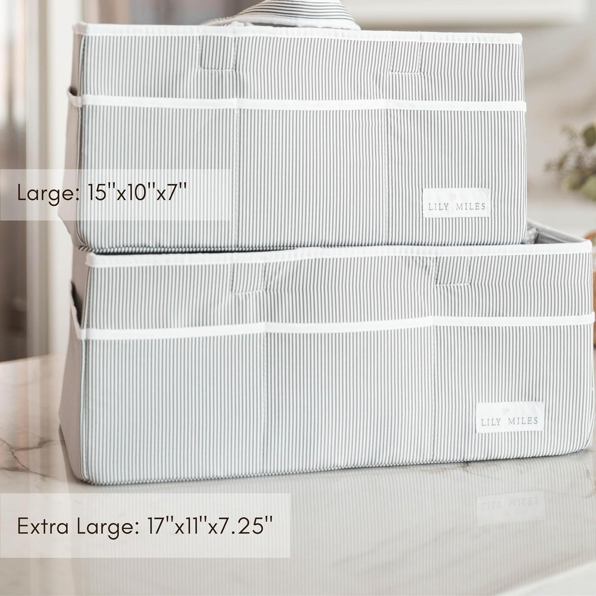 Extra Large Diaper Caddy - Bundle of 2 - Caddy Organizers for Baby Diapers, Wipes or Essentials