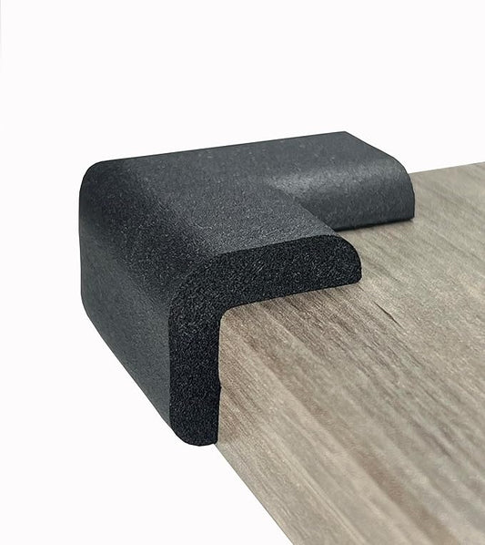 Kidkusion Corner Cushions, Black - 8 Pack | Foam Safety; Table Protector; Furniture Safety; Edge Guard