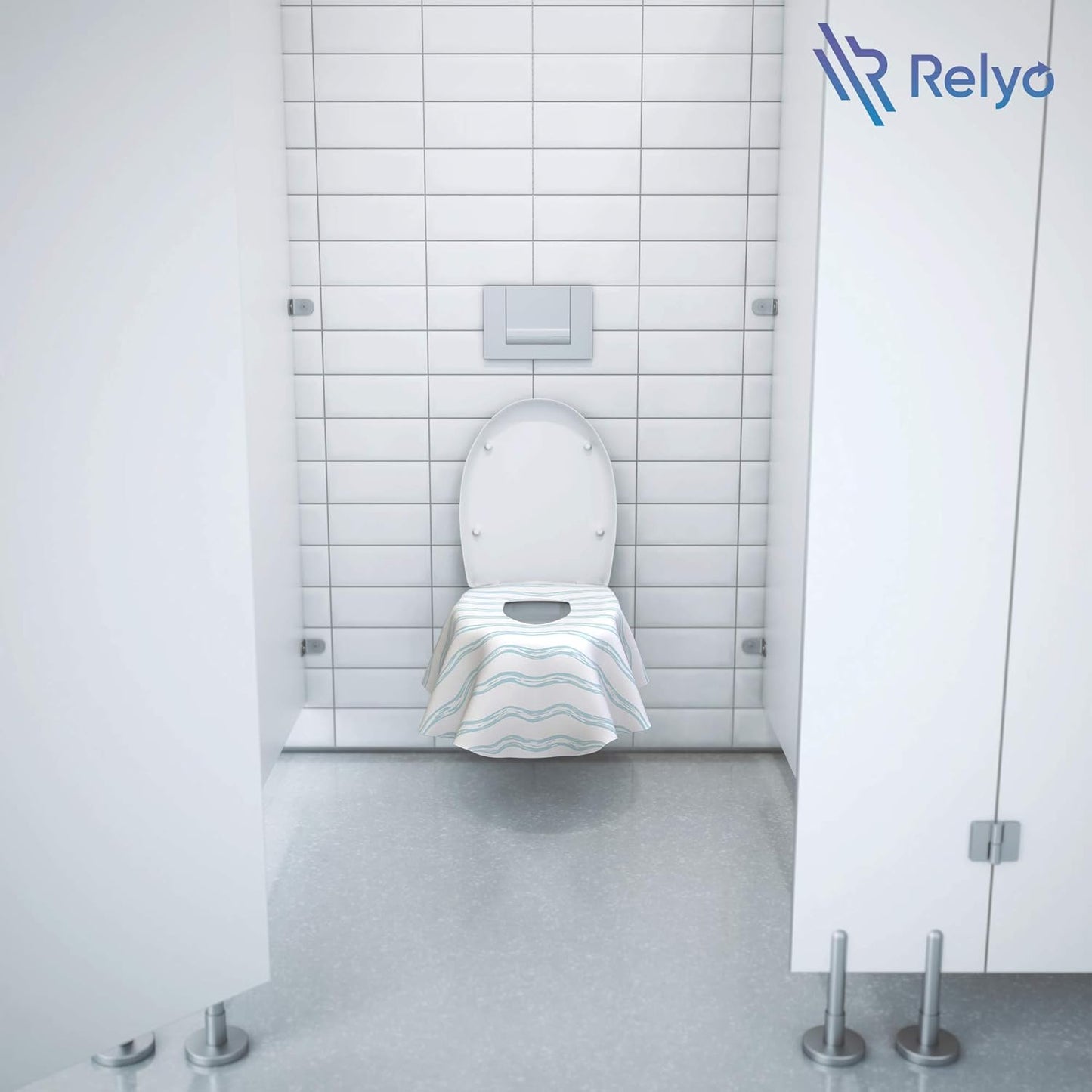 Relyo Disposable Toilet Seat Cover for Travel – 20 Pack with Covers Wrapped in Sets of 2, Non-Flushable Liners, Fits Most Seats – Kids, Toddlers, Adults (Dinosaurs, 20)
