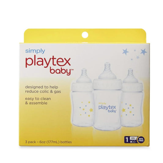 Playtex Baby VentAire Complete Tummy Comfort Baby Bottle, 9 Oz (3 Count), Anti-Colic & Anti-Reflux Bottles for Newborn and Breastfeeding Babies, Feeding Essentials
