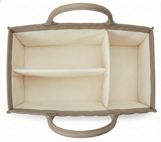 Baby Diaper Caddy Organizer-Large Nursery Storage Basket for Changing Table and Car - Portable Newborn Essentials & Wipes Bin - Gift for Baby Shower and Registry Must-Have (Forest Green)
