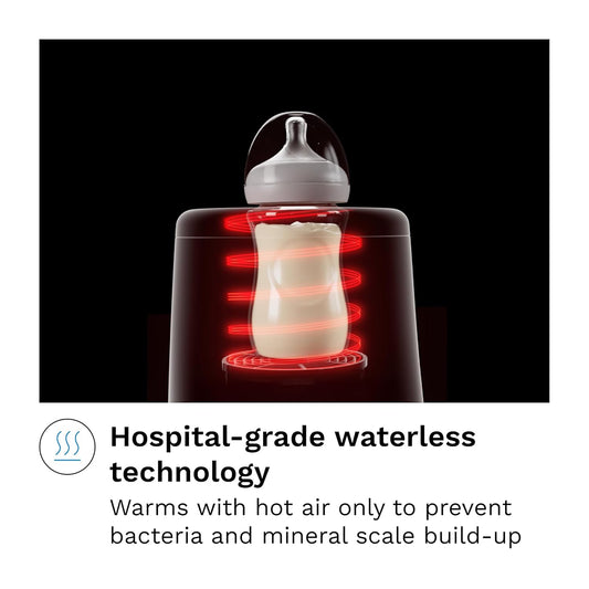 Baby Brezza AirSwirl Waterless Baby Bottle Warmer - Hospital-Grade Safe Warming for Breastmilk + Formula - No Hot Spots, No Water - Works with Nearly All Bottles