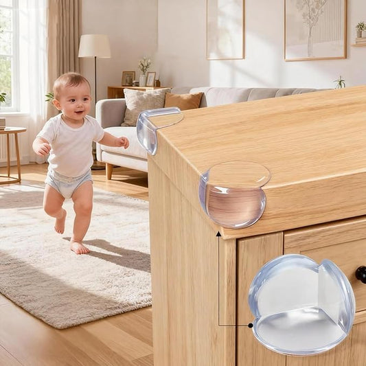 Extra Large & Ultra-Safe Baby Corner Protector Guards - 16-Piece Transparent Table Corner Protectors for Furniture, Super Strong Adhesive, Easy to Install Child Safety Set(Transparent Round)