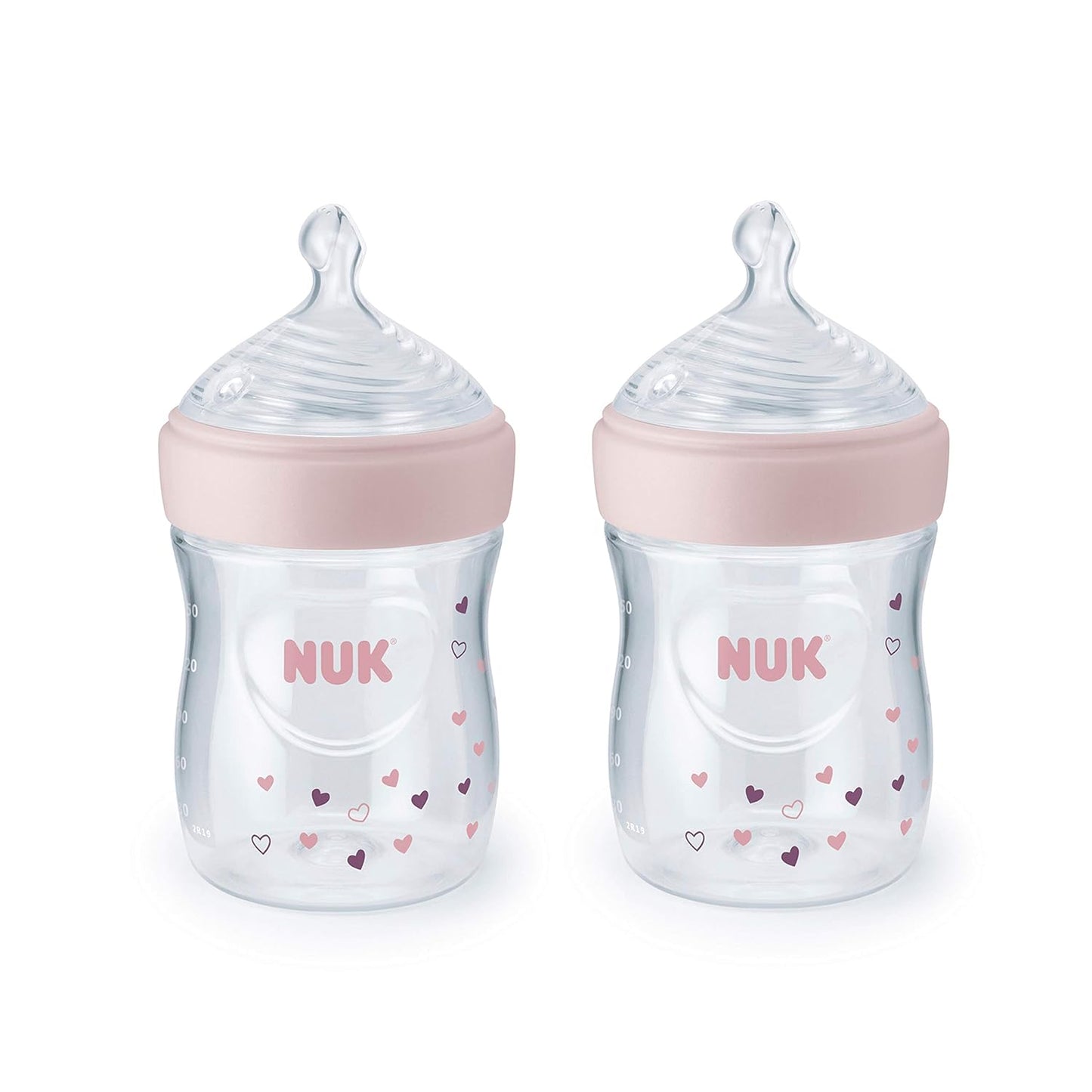 NUK Simply Natural Baby Bottles, 5 Oz, 2-Pack, Colors May Vary