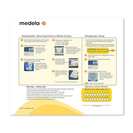 3 Boxes of Medela Quick Clean Micro-Steam Bags. 5 Bags per Box
