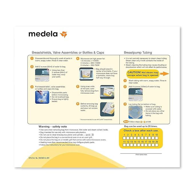 3 Boxes of Medela Quick Clean Micro-Steam Bags. 5 Bags per Box