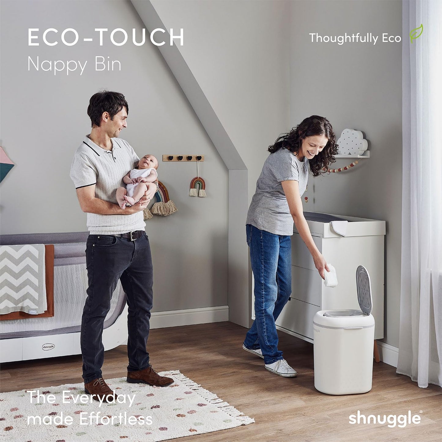 Shnuggle Better Bag Diaper Pail Liners - 30 Count (2 Packs of 15) - Plant-Based Refill Bags - Compatible with Shnuggle Eco-Touch Pail