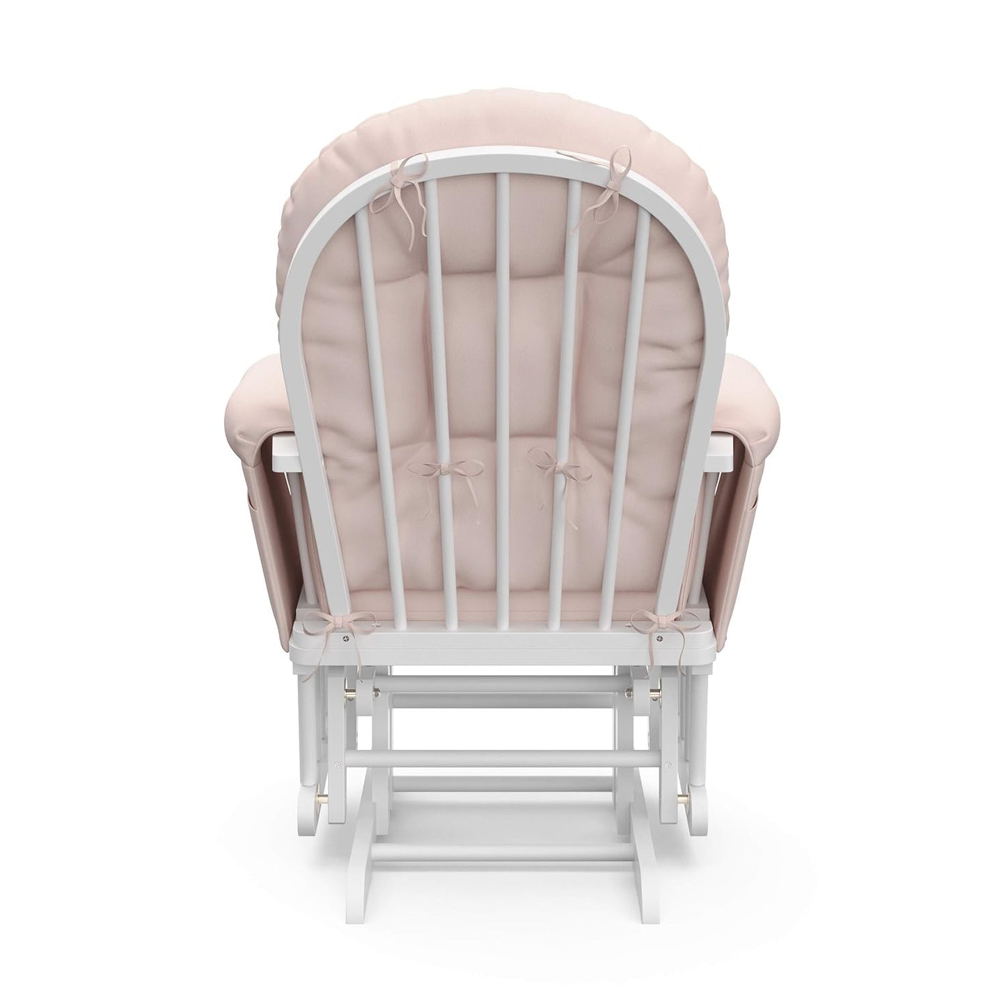 Storkcraft Premium Hoop Glider & Ottoman (White/Gray) — GREENGUARD Gold Certified Nursery Glider, Solid Wood Craftsmanship, Smooth-Gliding, Award-Winning - Colors A