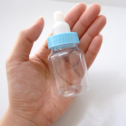 Baby Shower Favor - 36 Pack Pink Mini Milk Bottle Party Favor Gift Bag Boxes 1.5" x 3.5" - Baby Shower Candy Jar.