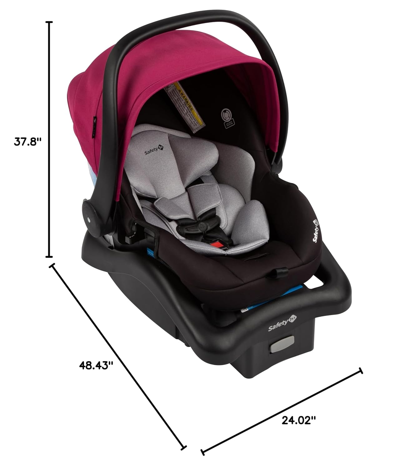 Safety 1st Grow and Go Flex 8-in-1 Car Seat Stroller Combo, Baby Stroller Travel Systems for Infants 4-30 lbs, Stroller and Carseat Combo Set, Night Rider