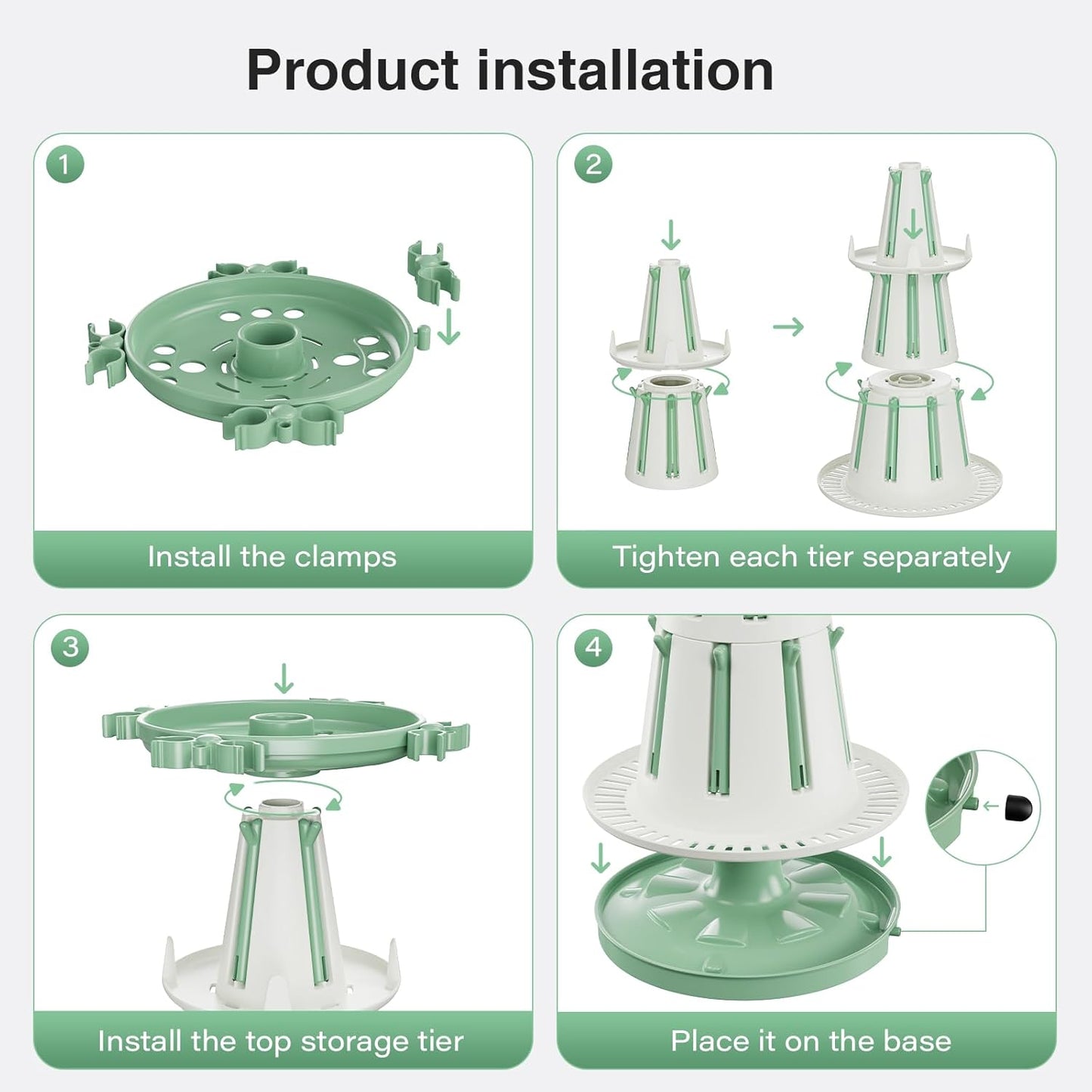 TAZENI Large Baby Bottle Drying Rack with 20 Hooks, Tree-Shaped Space Saving Countertop Bottle Dryer, 360° Air Flow, Non-Slip Stable Base - Baby Bottle Organizer, Newborn Essentials Must Haves