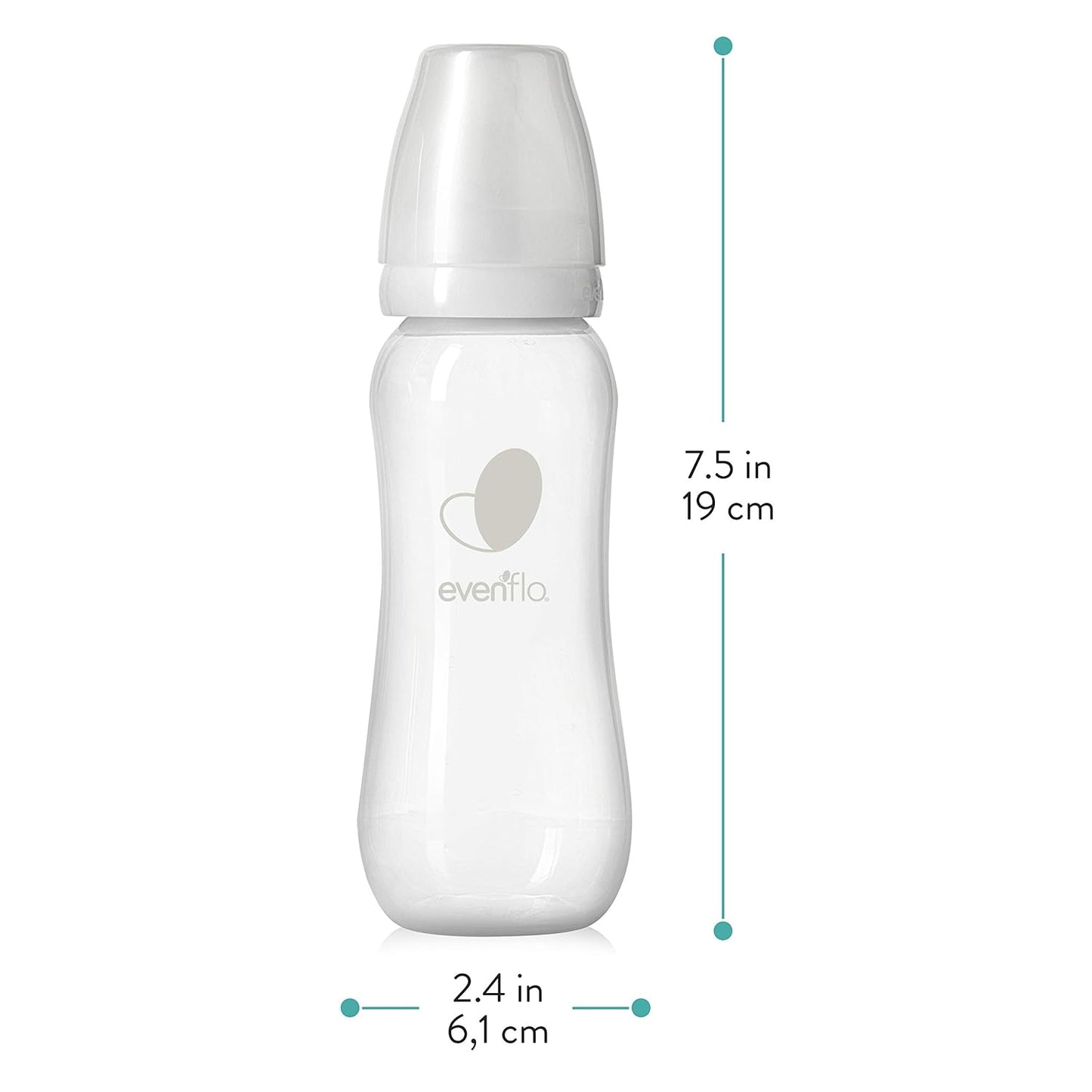 Evenflo Feeding Premium Proflo Venting Balance Plus Standard Neck Baby, Newborn and Infant Bottles - Developed by Pediatric Feeding Specialists - 9 Ounce (Pack of 6)