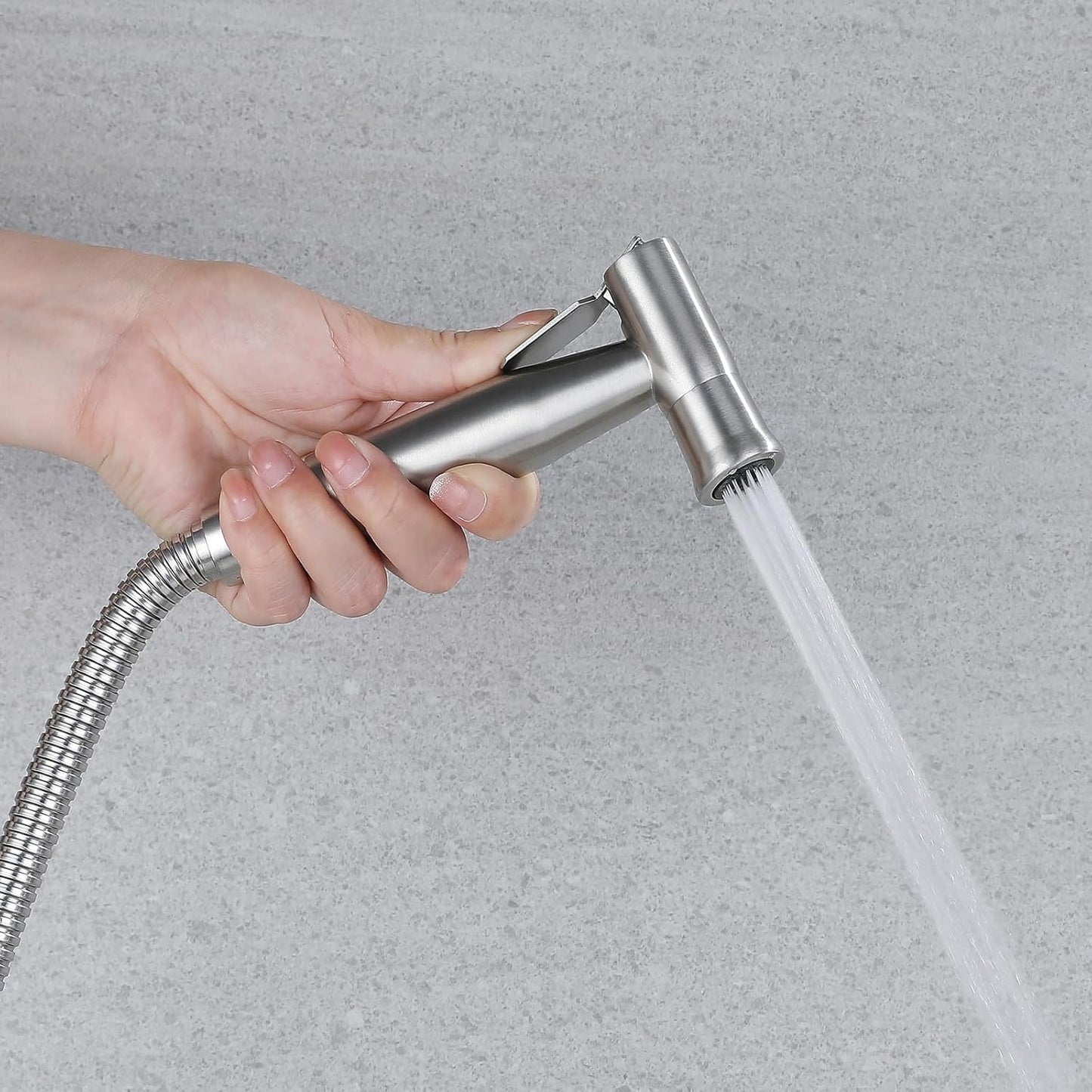 Handheld Bidet Sprayer for Toilet-Adjustable Water Pressure Jet Spray with Bidet Hose for Feminine Wash, New Premium Stainless Steel Muslim Shower Toilet Bidet Cloth Diaper Sprayer Set