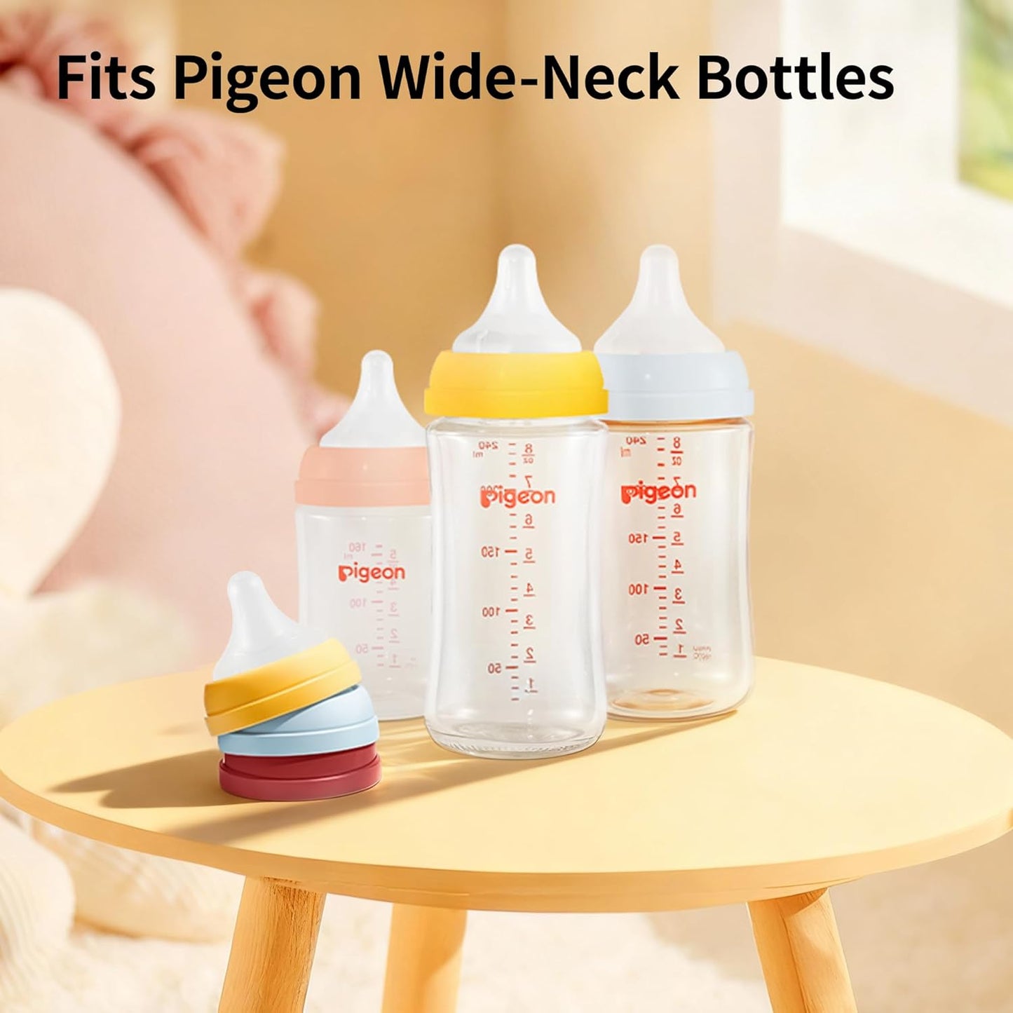 Pigeon PPSU Baby Bottle Replacement Body – 5.4 oz/160 ml, Wide Neck, Heat-Resistant, Drop-Proof, Durable, Easy to Clean, Perfect for Newborns, 1 Pack