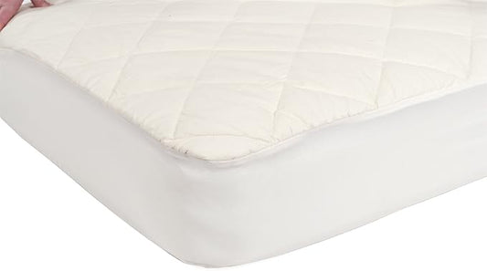 Sealy Quilted Organic Cotton Top Waterproof Toddler and Baby Crib Mattress Pad Cover Protector - 52” x 28” - Cream (Pack of 5)