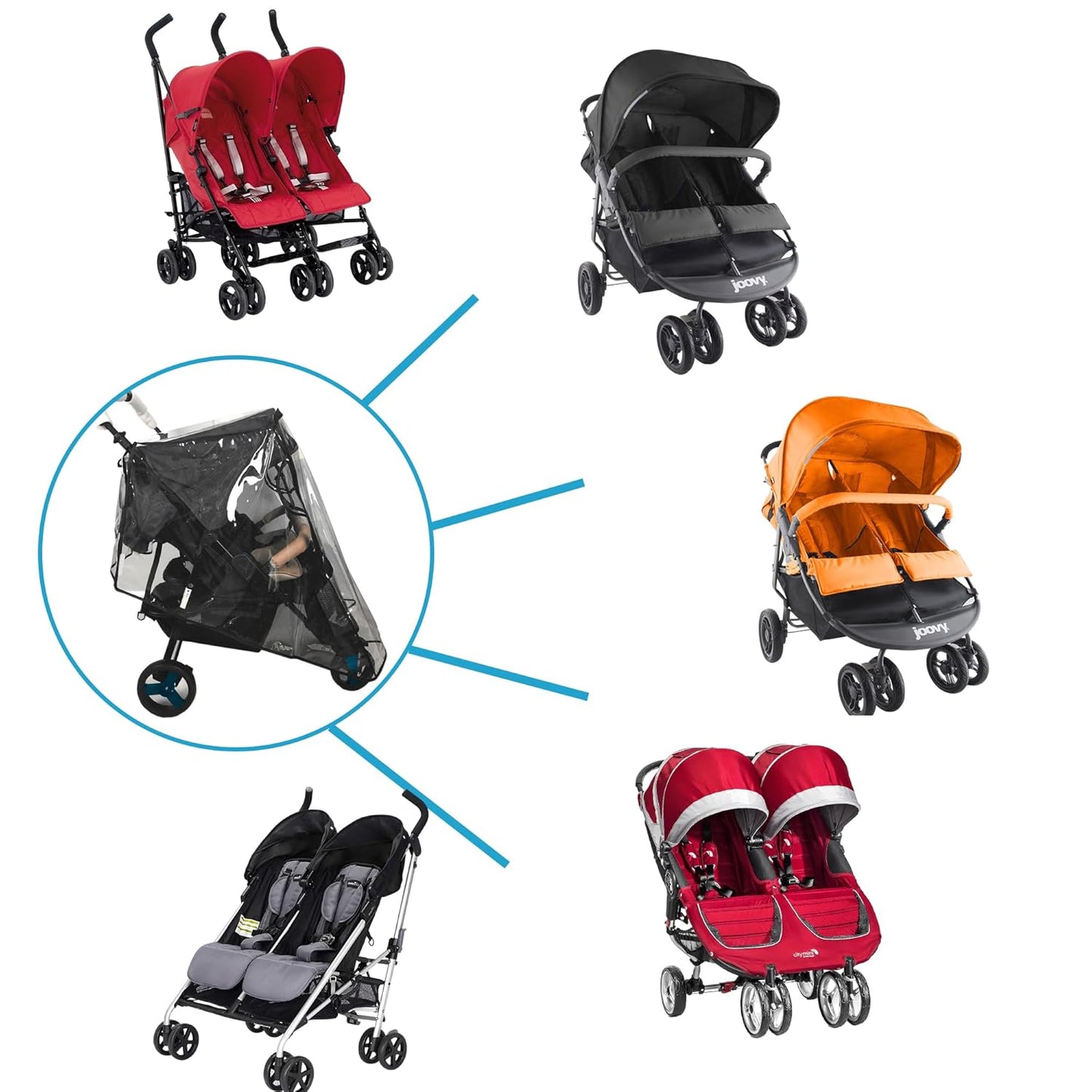 Miracle Baby Stroller Rain Cover, Universal Stroller Cover for Rain, Baby Travel Weather Shields Windproof and Waterproof, Protect from Dust and Snow, Stroller Accessories (Grey)