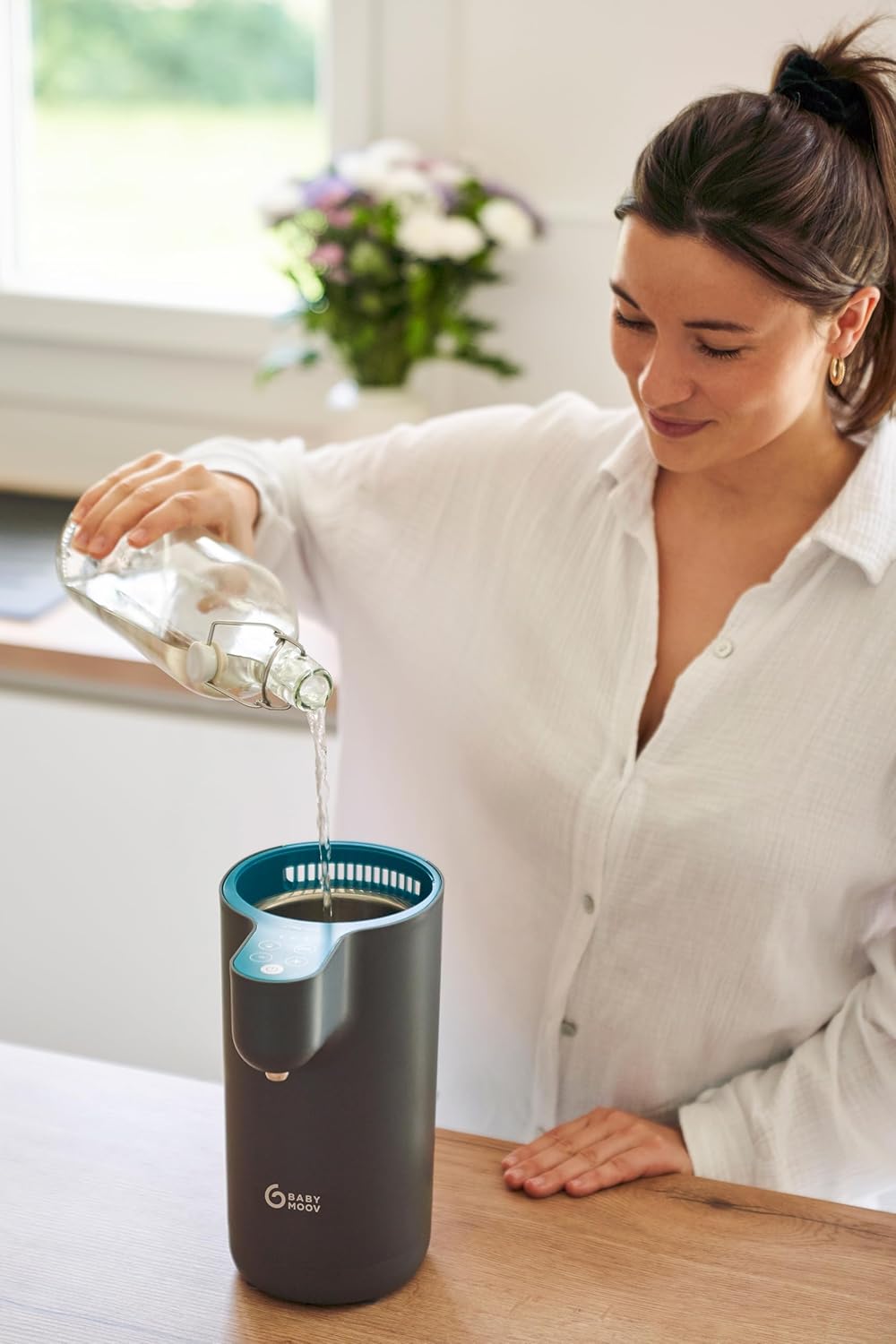 Babymoov Instant Baby Bottle Prep - Automatic Water Warmer & Dispenser for Fast & Easy Baby Formula Bottles (Stainless Steel Tank)