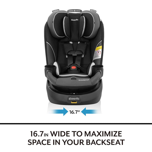 Evenflo Gold Revolve360 Slim 2-in-1 Rotational Car Seat with SensorSafe (Obsidian Black)