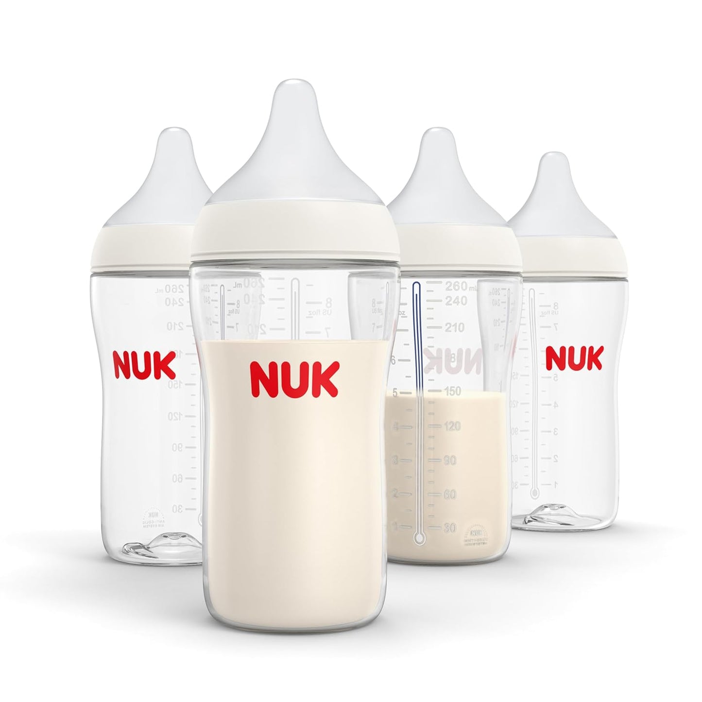 NUK Perfect Match 2-in-1 Natural and Anti-Colic Bottle with Slow Flow, Wide, Adaptable Nipple, 5oz., 2 Pack
