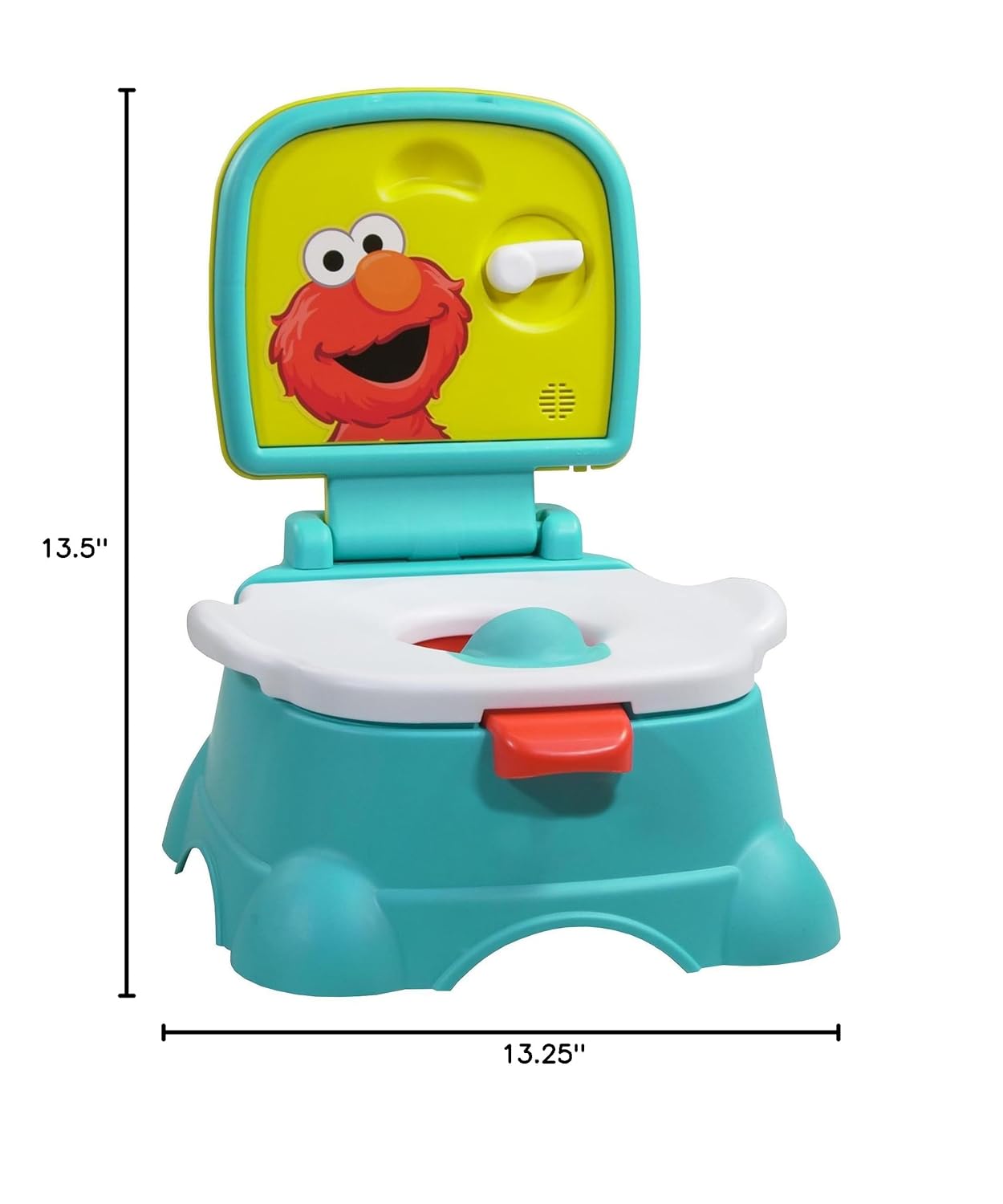 Sesame Street Cookie Monster Terrific 3 in 1 Potty Training Toilet Seat and Step Stool, Easy Clean Design with Flush Handle and Sounds, Portable, Great for Travel, Perfect for Toddler Boys & Girls 1-3