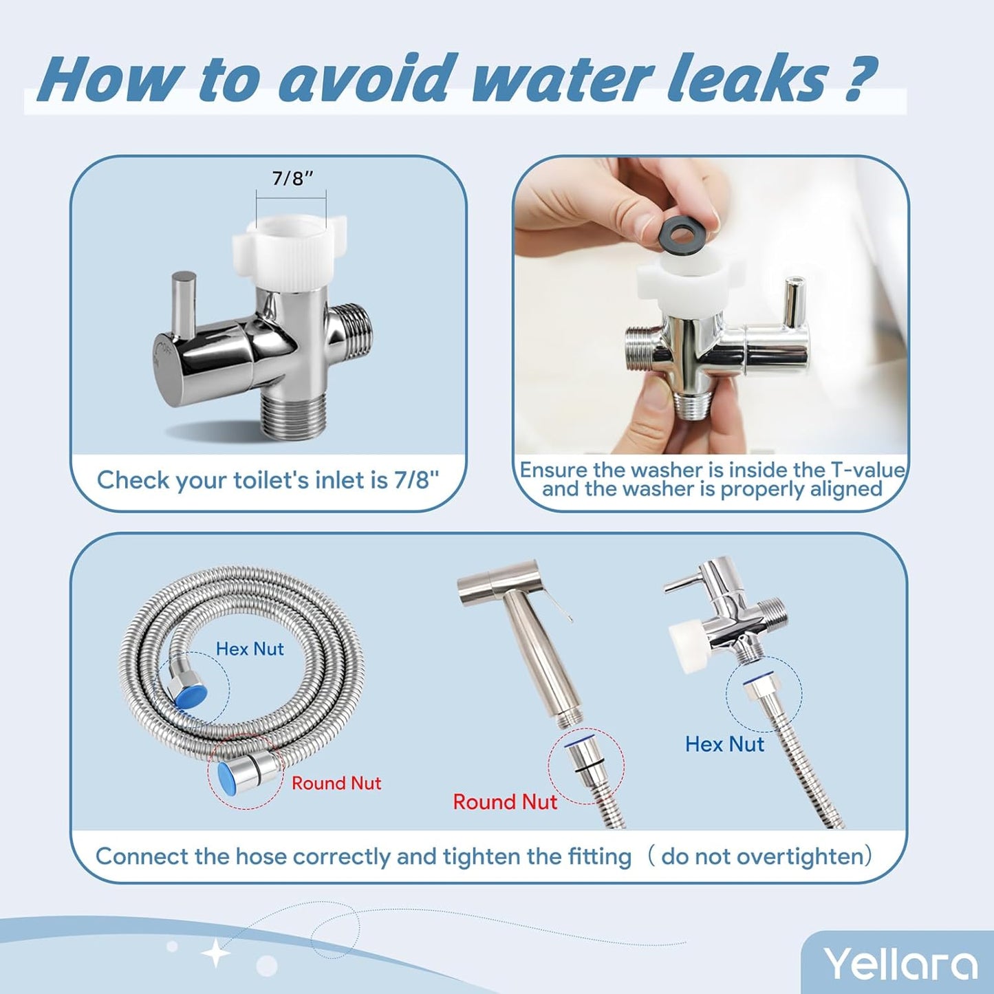 Handheld Bidet Sprayer for Toilet - Feminine Wash, Toilet Cleaning - Stainless Steel, Adjustable Water Pressure, Easy Installation