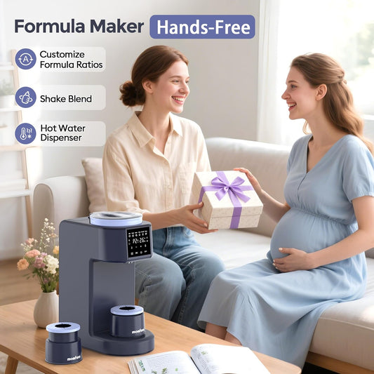 Momfann Formula Maker Pro, 2-Minute Quick Mix Baby Formula Dispenser, One-Touch Automatic Milk Maker, 3 Formula Temps + 4 Hot Water Choice, 2L Tank & Sealed Powder Container for Clump-Free Formula