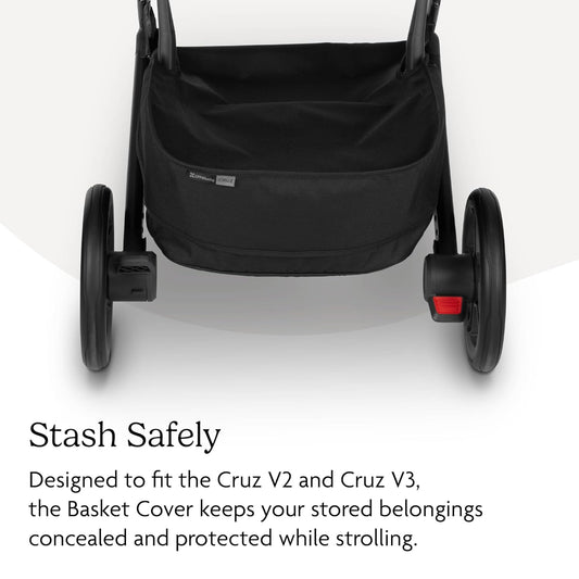 UPPAbaby Basket Cover for Cruz V2 and V3 Strollers - Water-Resistant - Protects and Conceals Belongings - Easy Attachment and Access