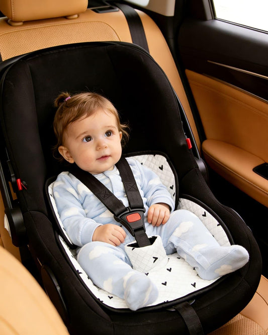 2 Pack Waterproof Baby Piddle Pads Carseat Potty Training Car Seat Protector, Waterproof Infant Car Seat Liner Cover to Prevent Pee, Leakproof and Washable (Red Flower)